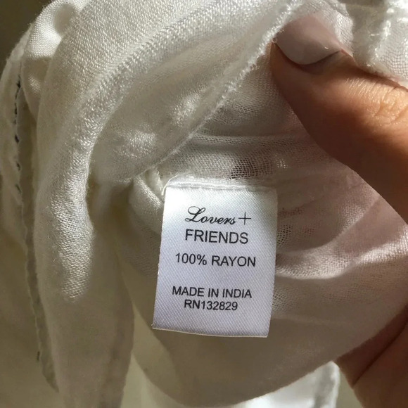 Revolve Embroidered Boho White Dress - Picture 4 of 12